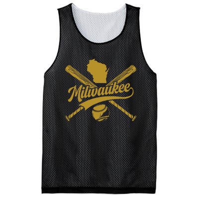 Milwaukee Baseball Fan Mesh Reversible Basketball Jersey Tank