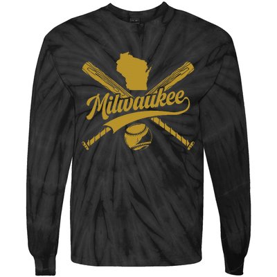 Milwaukee Baseball Fan Tie-Dye Long Sleeve Shirt