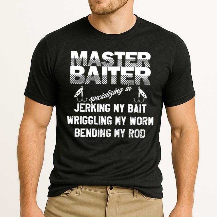Master Baiter Funny Fishermans Skills List Gift Performance Shirt