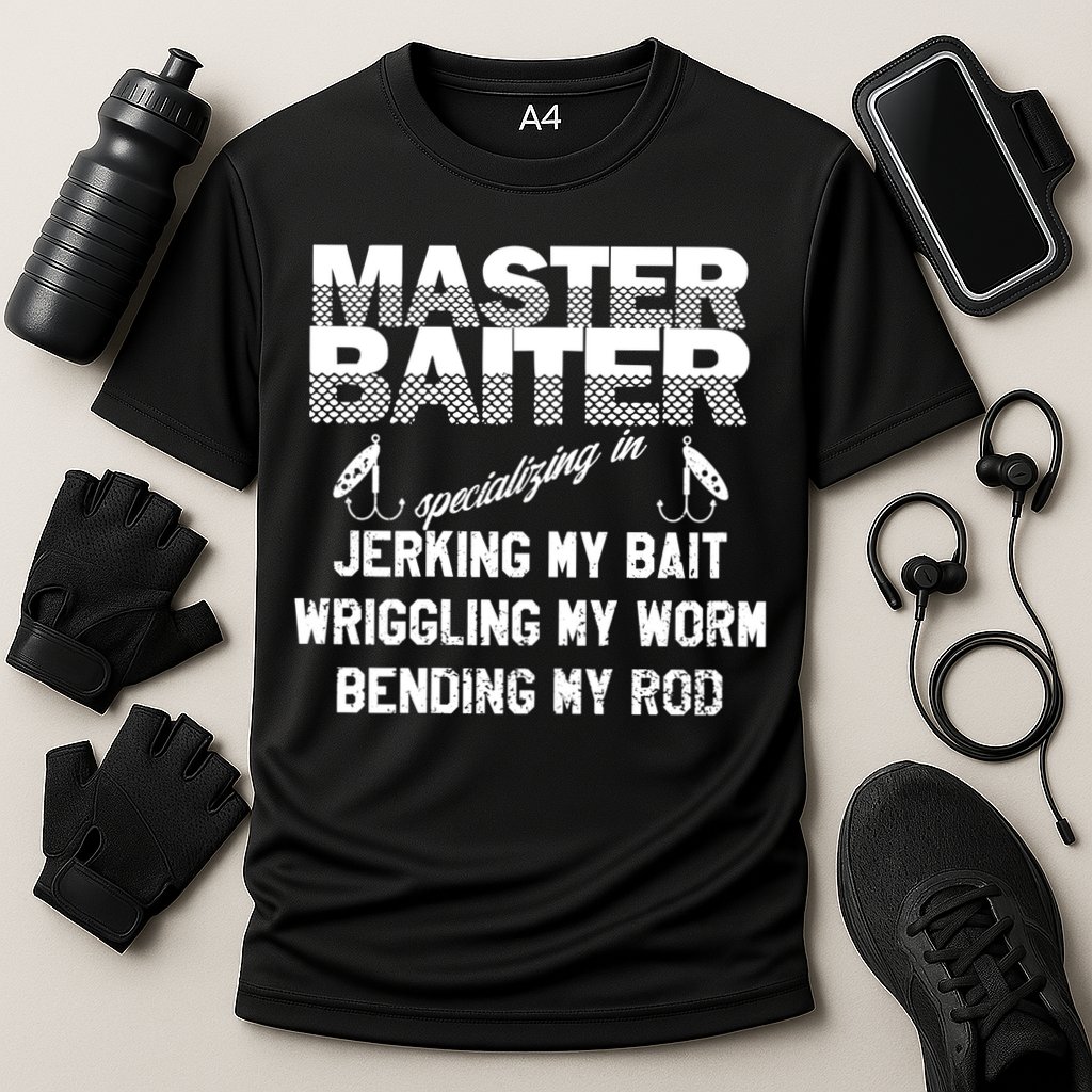 Master Baiter Funny Fishermans Skills List Gift Performance Shirt
