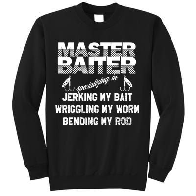 Master Baiter Funny Fishermans Skills List Gift Sweatshirt