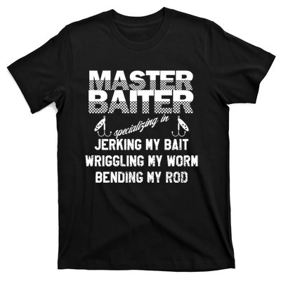 Master Baiter Funny Fishermans Skills List Gift T-Shirt