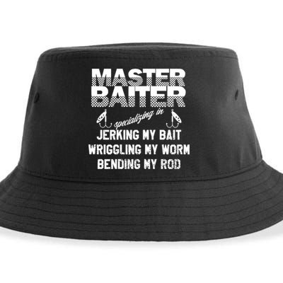 Master Baiter Funny Fishermans Skills List Gift Sustainable Bucket Hat