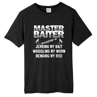 Master Baiter Funny Fishermans Skills List Gift Tall Fusion ChromaSoft Performance T-Shirt