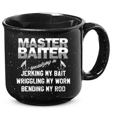 Master Baiter Funny Fishermans Skills List Gift 15oz Campfire Ceramic Mug
