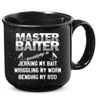 Master Baiter Funny Fishermans Skills List Gift 15oz Campfire Ceramic Mug