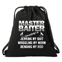 Master Baiter Funny Fishermans Skills List Gift Drawstring Bag