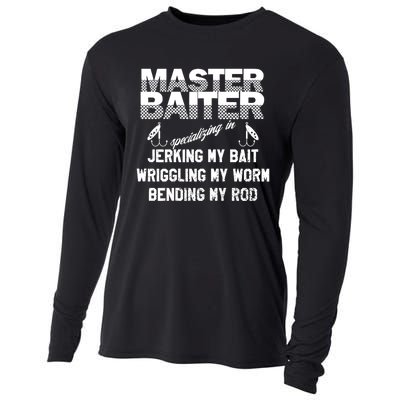 Master Baiter Funny Fishermans Skills List Gift Cooling Performance Long Sleeve Crew