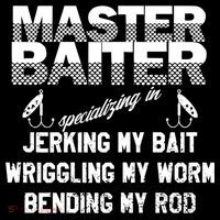 Master Baiter Funny Fishermans Skills List Gift Poster
