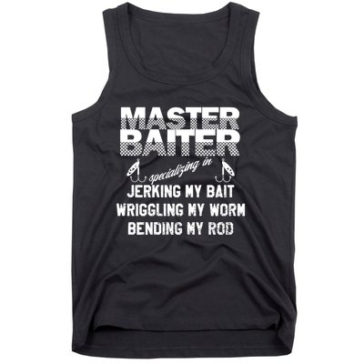 Master Baiter Funny Fishermans Skills List Gift Tank Top