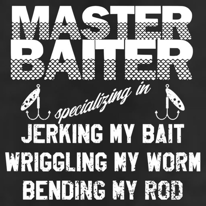 Master Baiter Funny Fishermans Skills List Gift Golf Towel