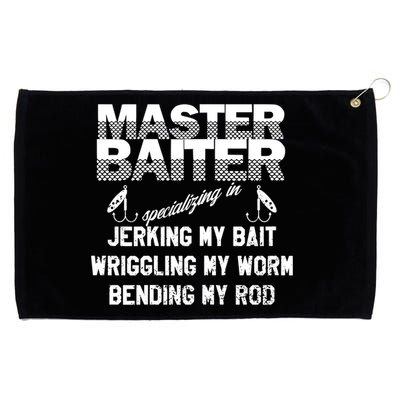 Master Baiter Funny Fishermans Skills List Gift Grommeted Golf Towel