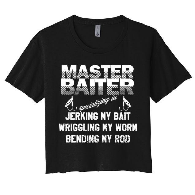 Master Baiter Funny Fishermans Skills List Gift Crop Top