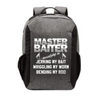 Master Baiter Funny Fishermans Skills List Gift Vector Backpack