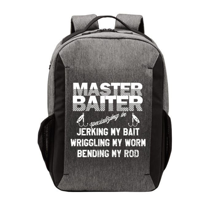 Master Baiter Funny Fishermans Skills List Gift Vector Backpack
