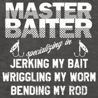 Master Baiter Funny Fishermans Skills List Gift Vector Backpack