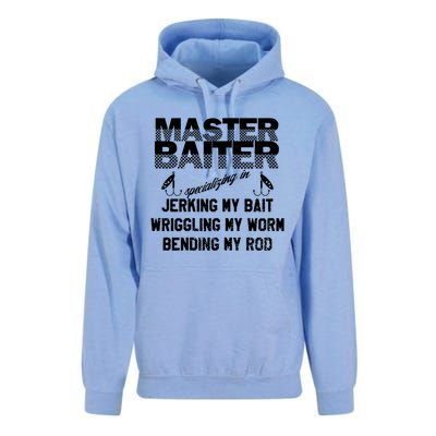 Master Baiter Funny Fishermans Skills List Gift Unisex Surf Hoodie