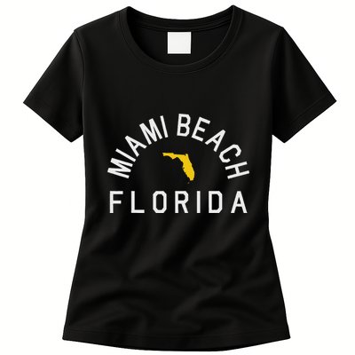 Miami Beach Florida Souvenirs Fl Womens T-Shirt