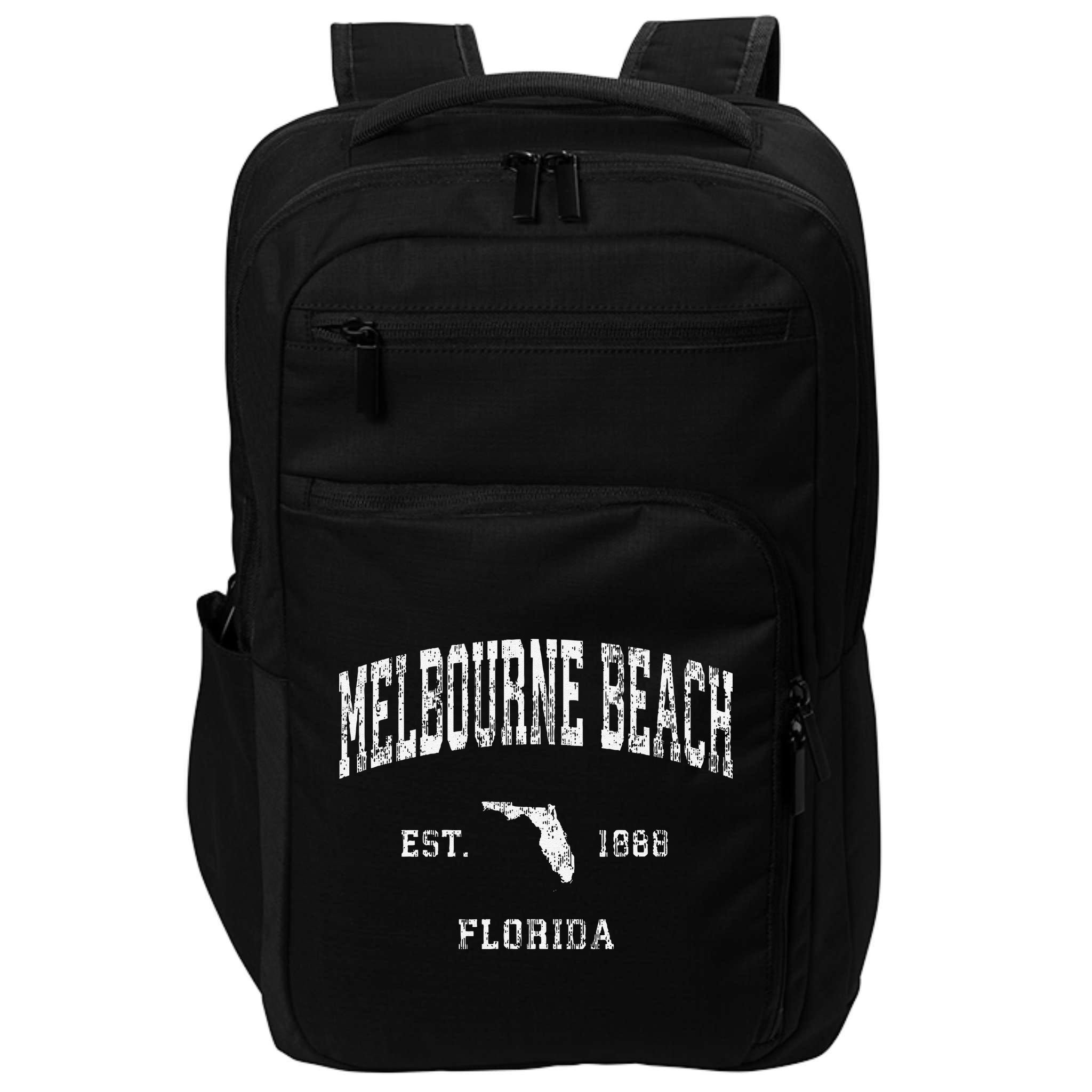 Melbourne Beach Florida Fl Vintage Athletic Sports Impact Tech Backpack