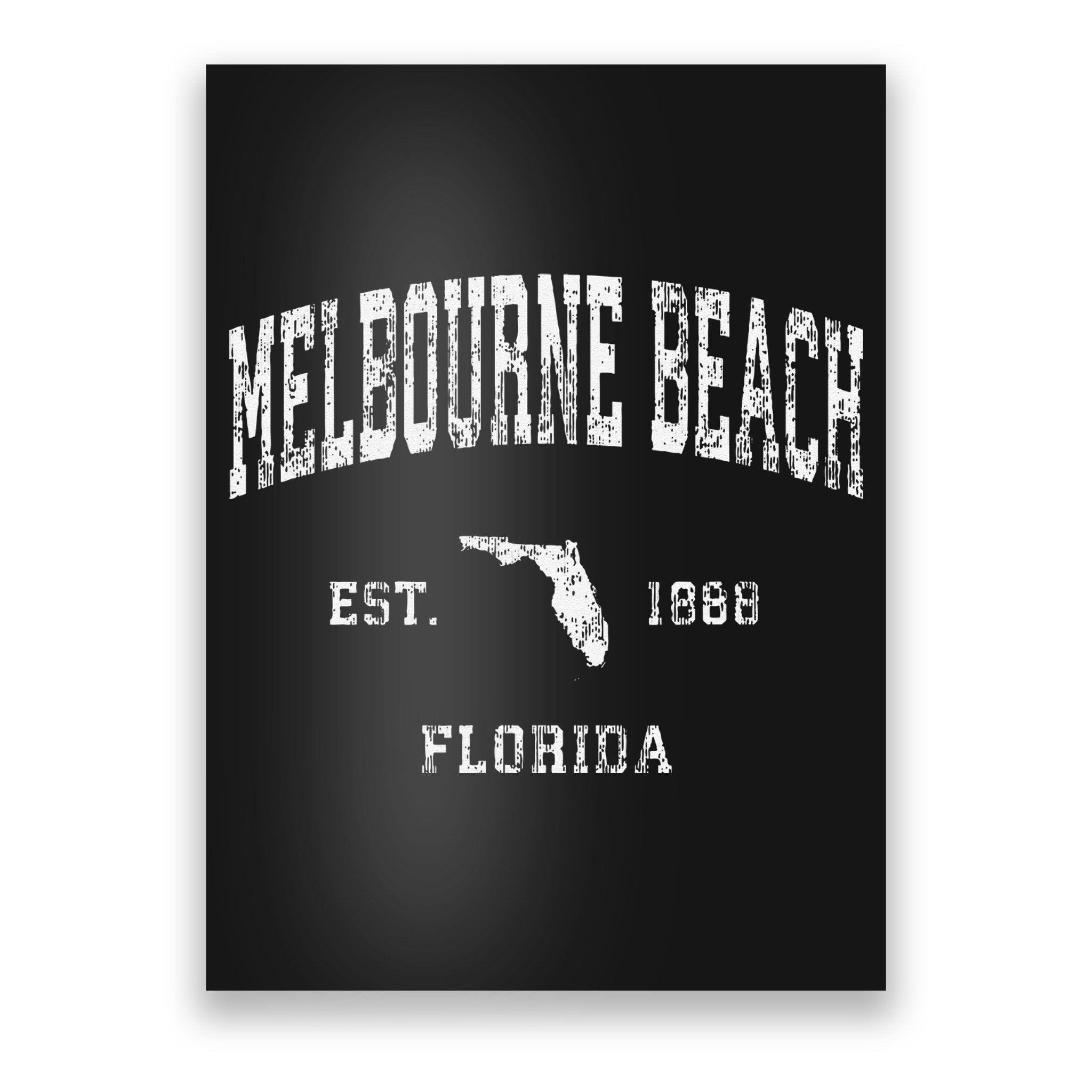 Melbourne Beach Florida Fl Vintage Athletic Sports Poster