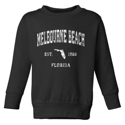 Melbourne Beach Florida Fl Vintage Athletic Sports Toddler Sweatshirt