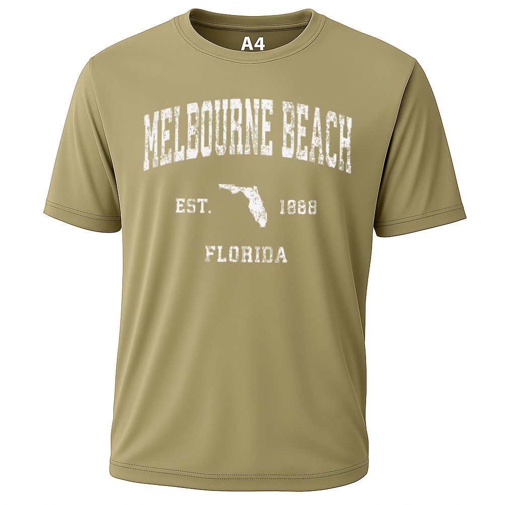 Melbourne Beach Florida Fl Vintage Athletic Sports Performance Shirt