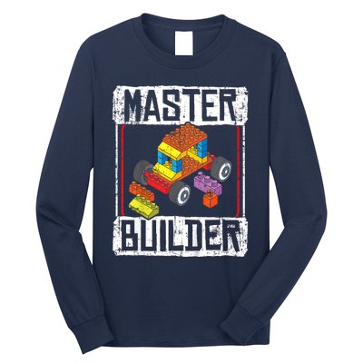 Master Builder For A Builder Block Building Blocks Bricks Long Sleeve Shirt