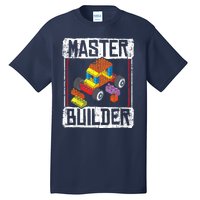 Master Builder For A Builder Block Building Blocks Bricks Tall T-Shirt