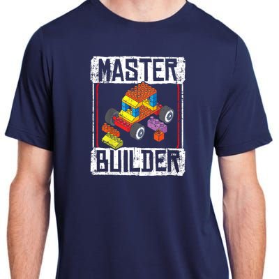 Master Builder For A Builder Block Building Blocks Bricks Adult ChromaSoft Performance T-Shirt