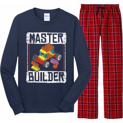 Master Builder For A Builder Block Building Blocks Bricks Long Sleeve Pajama Set