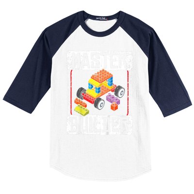 Master Builder For A Builder Block Building Blocks Bricks Baseball Sleeve Shirt