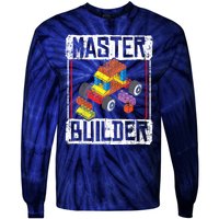 Master Builder For A Builder Block Building Blocks Bricks Tie-Dye Long Sleeve Shirt