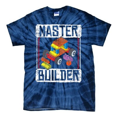 Master Builder For A Builder Block Building Blocks Bricks Tie-Dye T-Shirt