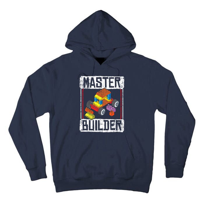 Master Builder For A Builder Block Building Blocks Bricks Tall Hoodie