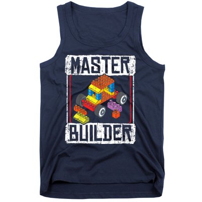 Master Builder For A Builder Block Building Blocks Bricks Tank Top