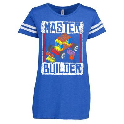 Master Builder For A Builder Block Building Blocks Bricks Enza Ladies Jersey Football T-Shirt