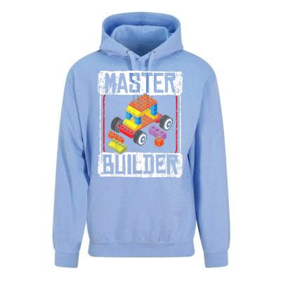 Master Builder For A Builder Block Building Blocks Bricks Unisex Surf Hoodie