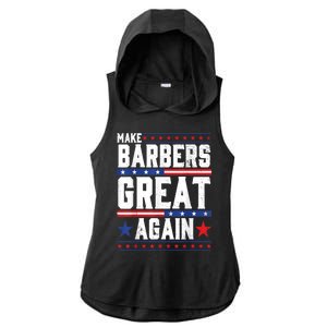 Make Barbers Great Again | Barbers For Trump 2024 Ladies PosiCharge Tri-Blend Wicking Draft Hoodie Tank