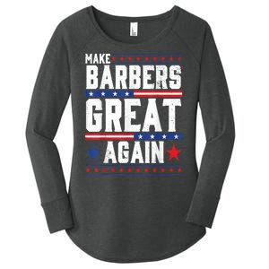 Make Barbers Great Again | Barbers For Trump 2024 Women's Perfect Tri Tunic Long Sleeve Shirt