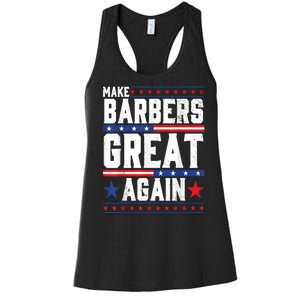 Make Barbers Great Again | Barbers For Trump 2024 Women's Racerback Tank