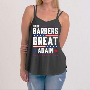 Make Barbers Great Again | Barbers For Trump 2024 Women's Strappy Tank