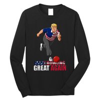 Make Bowling Great Again Funny Trump Bowling Gift Long Sleeve Shirt