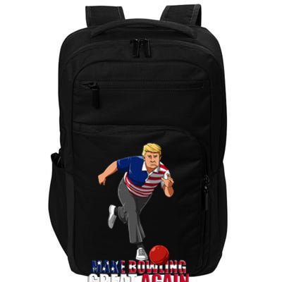 Make Bowling Great Again Funny Trump Bowling Gift Impact Tech Backpack