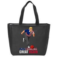 Make Bowling Great Again Funny Trump Bowling Gift Zip Tote Bag