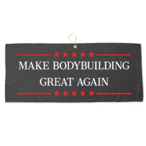 Make Bodybuilding Great Again Funny Bodybuilder Gift Large Microfiber Waffle Golf Towel