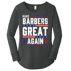 Make Barbers Great Again Barbers For Trump 2024 Women's Perfect Tri Tunic Long Sleeve Shirt