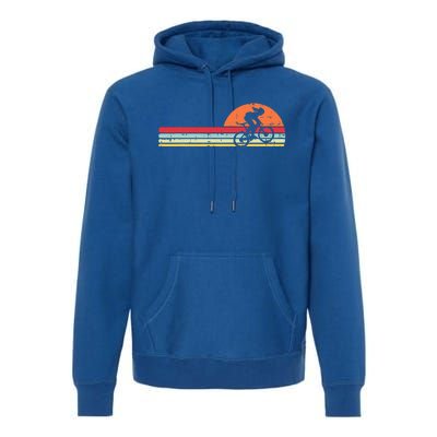 Mountain Bike Girl Retro Cycling Bicycle Rider Premium Hoodie