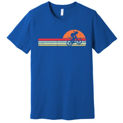 Mountain Bike Girl Retro Cycling Bicycle Rider Premium T-Shirt