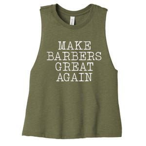 Make Barbers Great Again Women's Racerback Cropped Tank