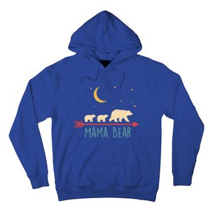 Mama Bear Gift With 2 Cubs Funny Gift Retro Style Gift Hoodie